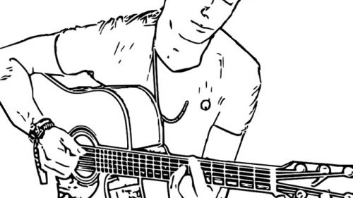 Kolorowanka Muzyka z Gitarą - Kreatywne Odkrywanie Sztuki