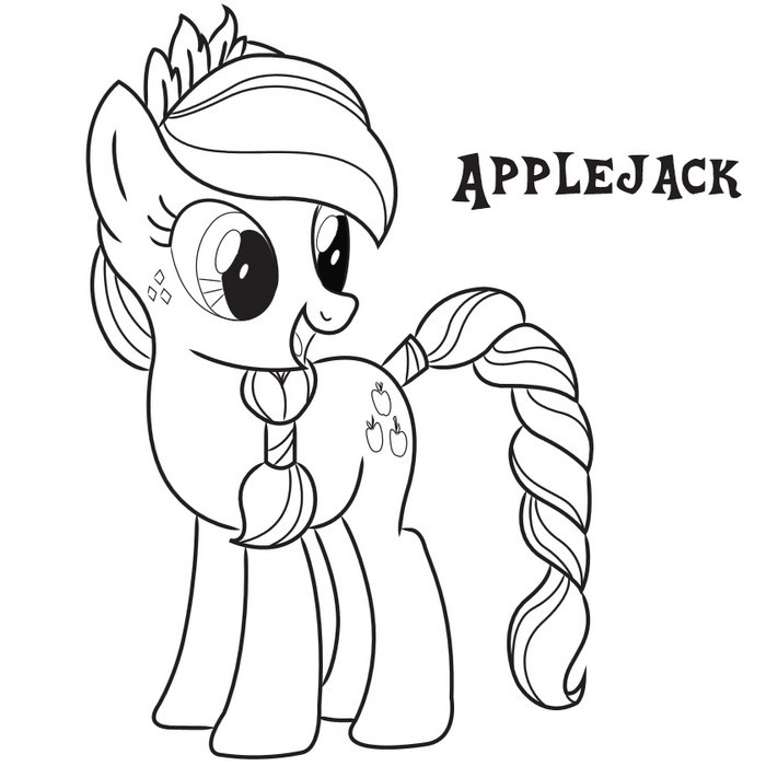 Kolorowanka Applejack z My Little Pony - Pobierz i Pokoloruj