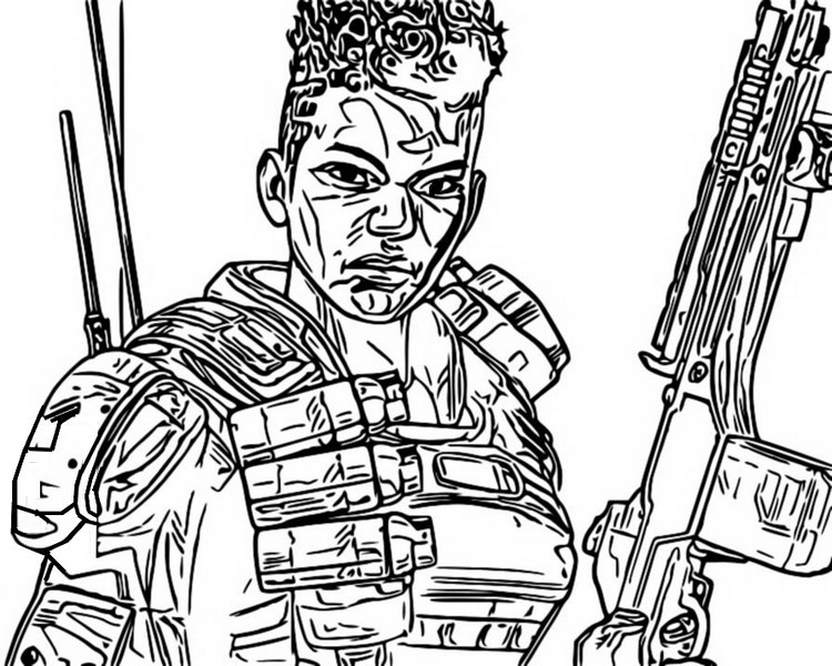 Kolorowanka Bohatera z Apex Legends - Pobierz i Pokoloruj