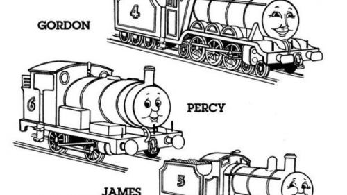 Kolorowanka z Lokomotywami: Edward, Gordon, Percy, James i Henry