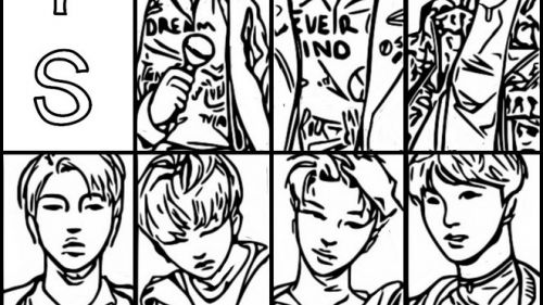 Kolorowanka BTS: Wyraź Swoją Kreatywność z Ulubionymi Postaciami!