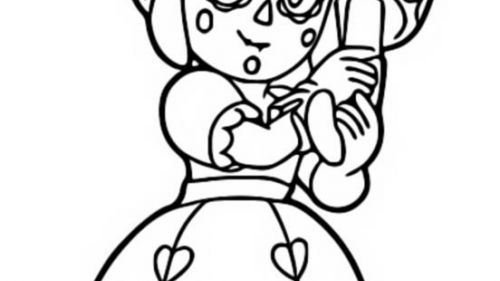 Kolorowanka z Postacią Kobiecą w Sukni z Kwiatami - Pobierz i Koloruj