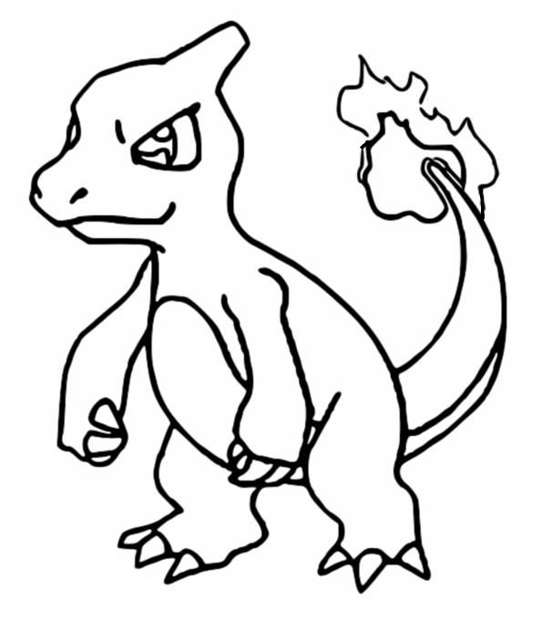 Charmander - Kolorowanka do Druku dla Fanów Pokémon