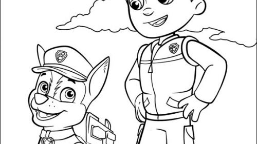 Kolorowanka z Bohaterami Psiego Patrolu: Chase i Ryder
