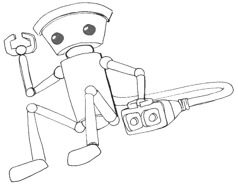 Kolorowanka z Uroczym Robotem - Pobierz i Koloruj!