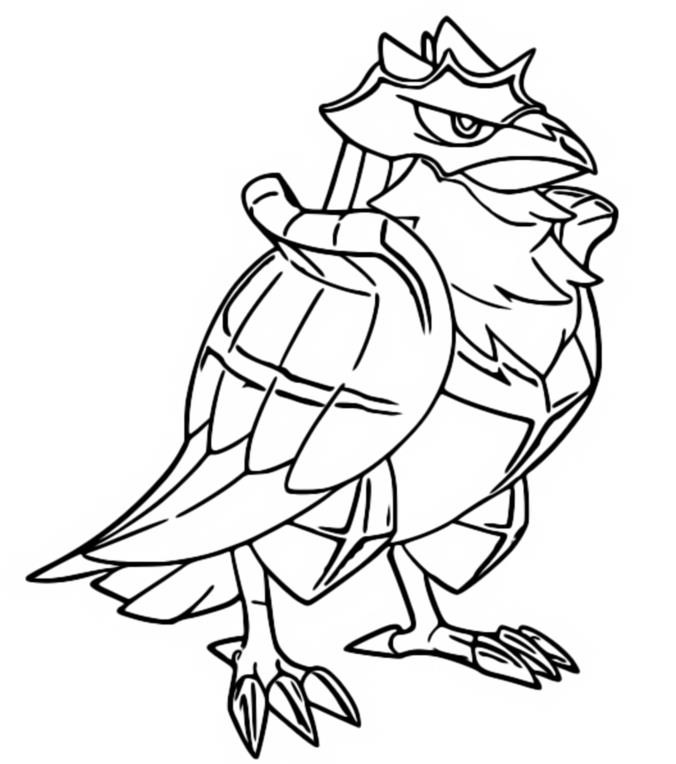 Kolorowanka Corviknight - Pokémon: Kreatywna Zabawa dla Każdego