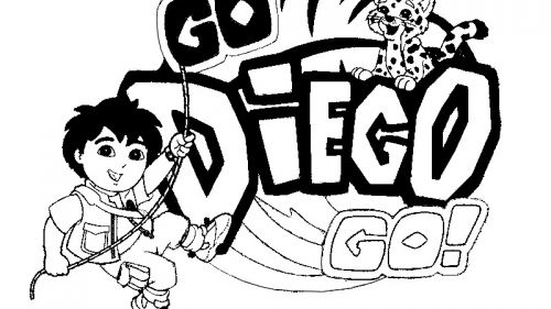 Kolorowanka z Diego i Lampartem - Przygody w Dżungli