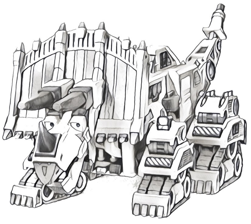 Futurystyczny Dinozaur - Kolorowanka Robotycznego Dinozaura do Druku