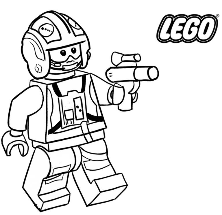 Kolorowanka LEGO: Szturmowiec z Przygód Galaktyki