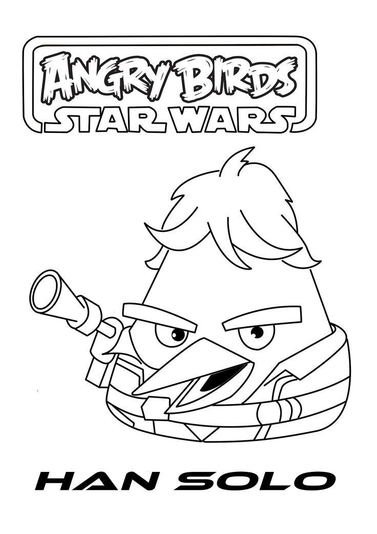 Kolorowanka Angry Birds Star Wars: Han Solo - Kreatywna Zabawa dla Dzieci i Dorosłych