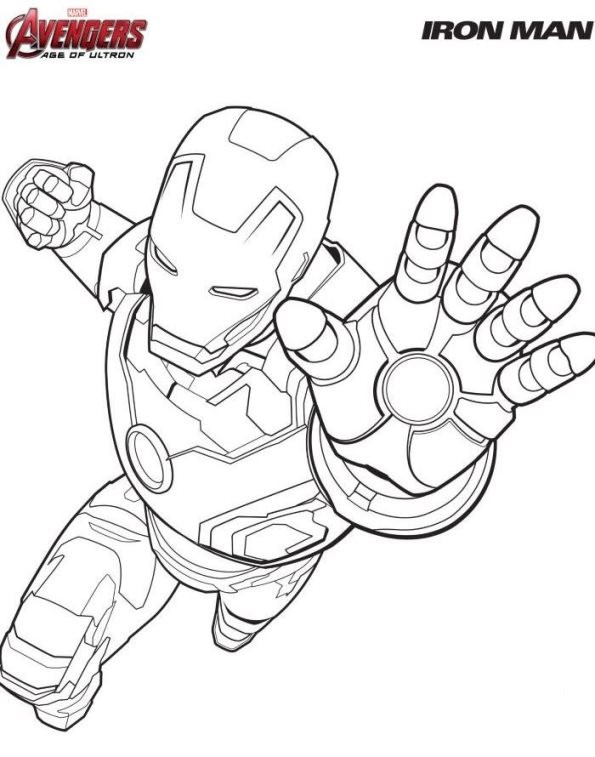 Kolorowanka Iron Man - Dynamiczna Przygoda z Avengers