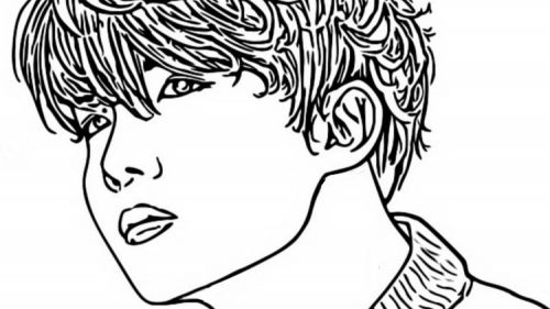 Portret z Falującymi Włosami - Kolorowanka do Druku