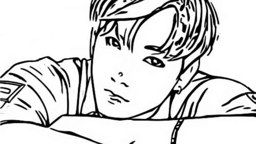 Kolorowanka Jungkook z BTS - Kreatywna Rozrywka dla Fanów