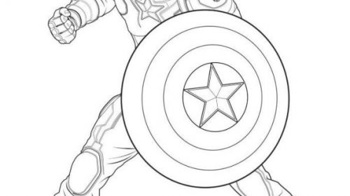 Kolorowanka Kapitan Ameryka - Kreatywna Zabawa dla Fanów Avengers