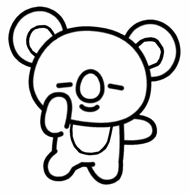 Kolorowanka Koala - Uśmiechnięta Koala do Druku