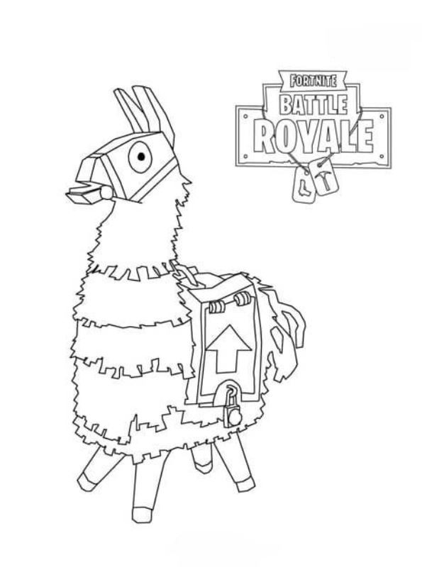 Kolorowanka Fortnite: Kreatywna Lama do Druku - Pobierz i Wydrukuj