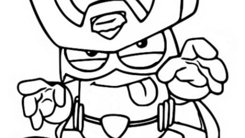 Superbohater w Akcji - Kolorowanka do Druku