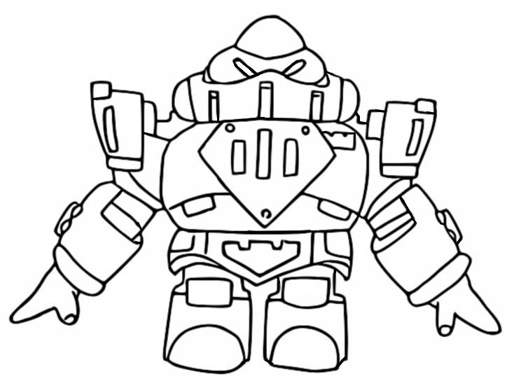Kolorowanka Superbohaterski Robot - Pobierz i Drukuj