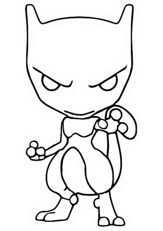 Kolorowanka Mewtwo – Drukuj i Koloruj Swojego Ulubionego Pokemona
