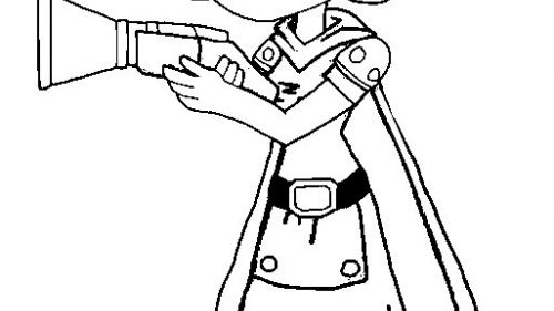 Kolorowanka: Dziewczynka Wojowniczka z Pistoletami do Druku