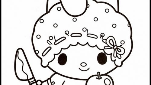 Kuchenny Królik - Kolorowanka do Druku dla Kreatywnych