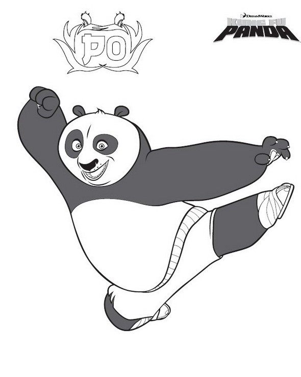 Kolorowanka z Po z Kung Fu Pandy – Kreatywna Zabawa dla Dzieci