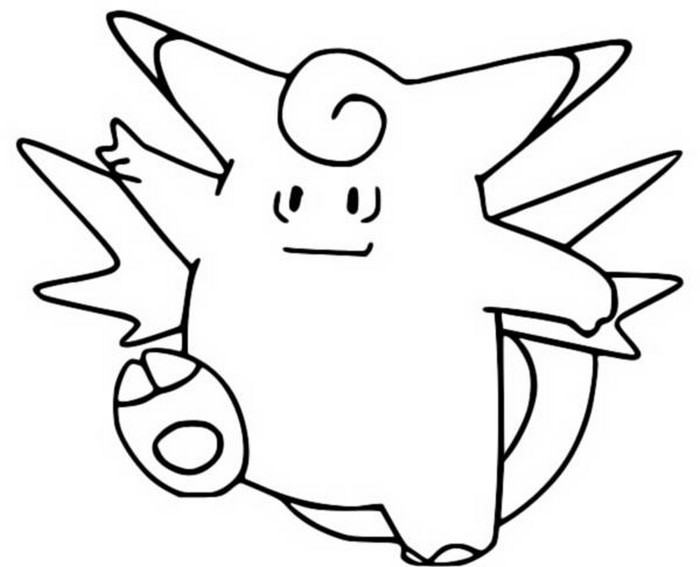 Kolorowanka Pokemon Clefable - Pobierz i Drukuj