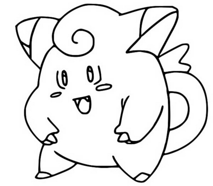 Urocza Kolorowanka Clefairy - Pobierz i Pokoloruj