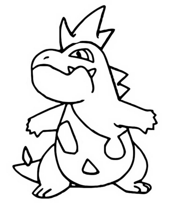 Kolorowanka Croconaw do Druku - Kreatywność z Pokémon