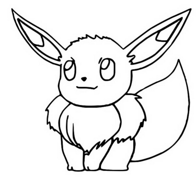 Kolorowanka Eevee: Urocze Stworki do Druku