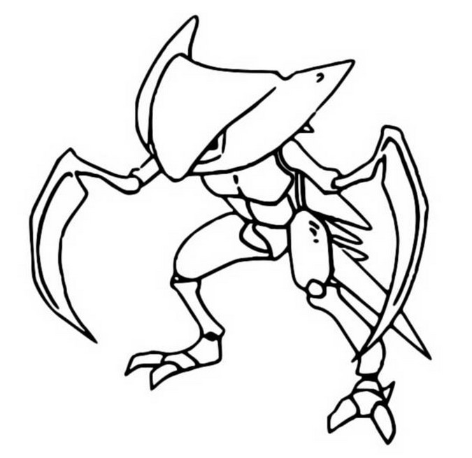 Kolorowanka Pokemon Kabutops - Twórcza Zabawa dla Dzieci