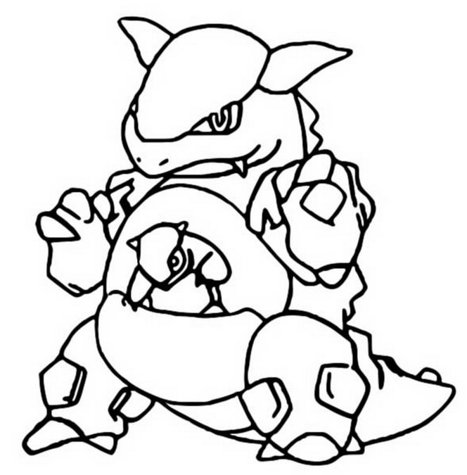 Kolorowanka Kangaskhan do Druku - Rozwijaj Kreatywność z Pokemonem