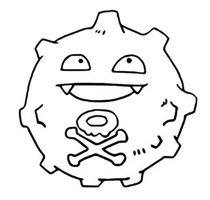 Kolorowanka Koffing - Fantastyczny Stworek do Druku