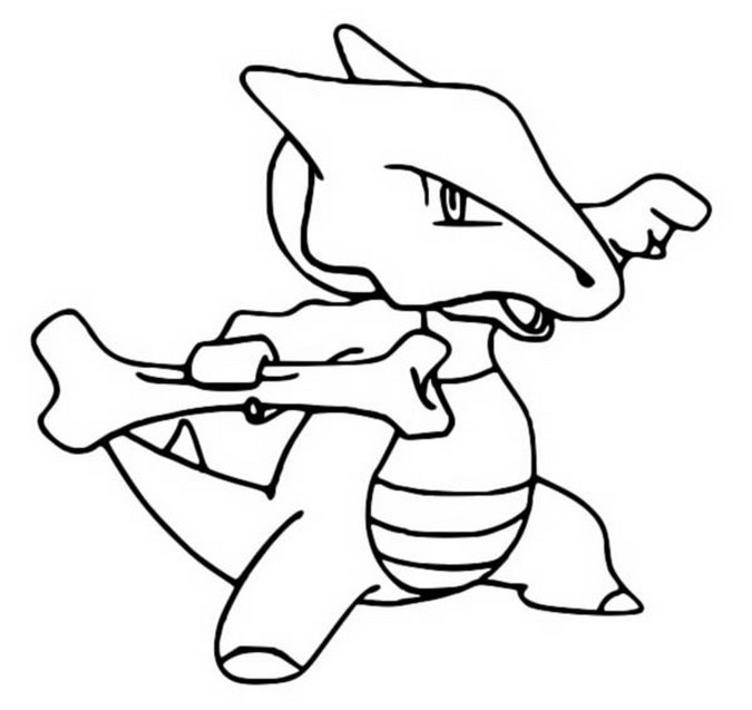 Kolorowanka Marowak - Kreatywna Zabawa z Pokémonem