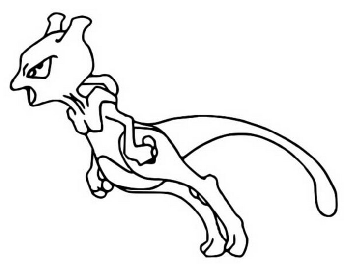 Kolorowanka Mewtwo - Twórz i Relaksuj się z Pokémonem!