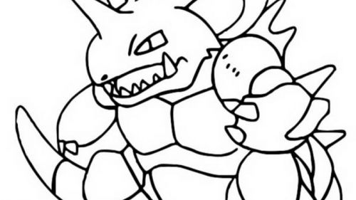 Kolorowanka Nidoking - Mityczny Potwór do Druku