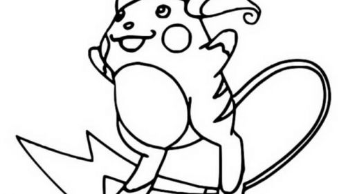 Kolorowanka Pokemon - Radosny Skok Pikachu