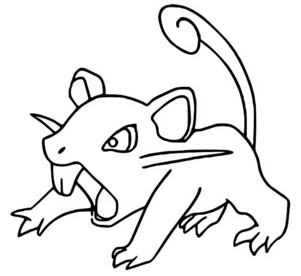 Kolorowanka Rattata - Kreatywna Zabawa dla Całej Rodziny | Kolorowanki do Druku