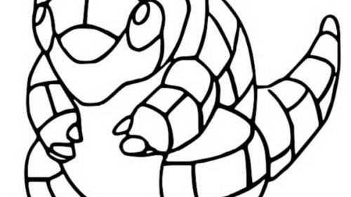 Kolorowanka Sandshrew - Kreatywna Zabawa dla Każdego | Pobierz i Koloruj
