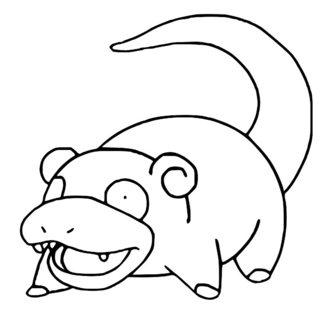 Kolorowanka Slowpoke - Kreatywna Zabawa dla Dzieci