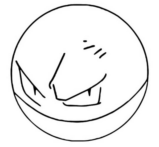 Kolorowanka Pokémon Gastly do Druku - Kreatywna Zabawa dla Dzieci