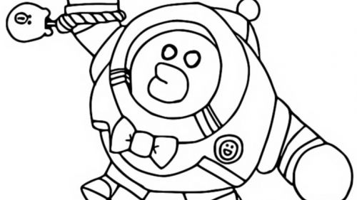 Uroczy Astronauta - Kolorowanka do Druku