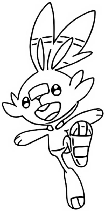 Scorbunny - Kolorowanka dla Młodych Fanów Pokémon