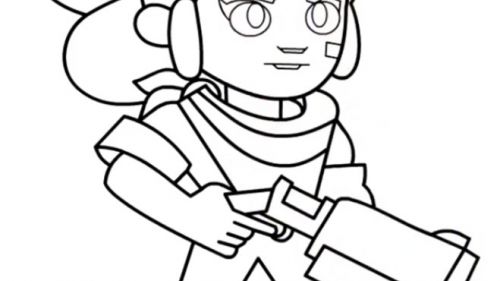 Futurystyczna Kolorowanka z Postacią w Akcji - Idealna do Druku