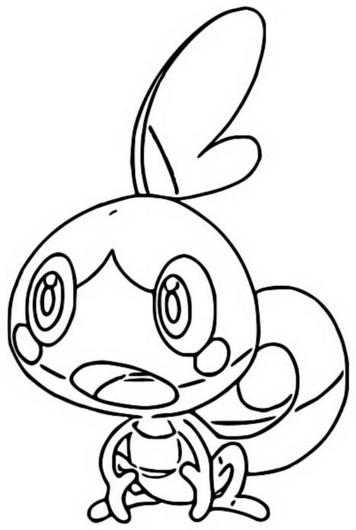 Kolorowanka Sobble z Pokémon Sword and Shield - Kreatywna Zabawa