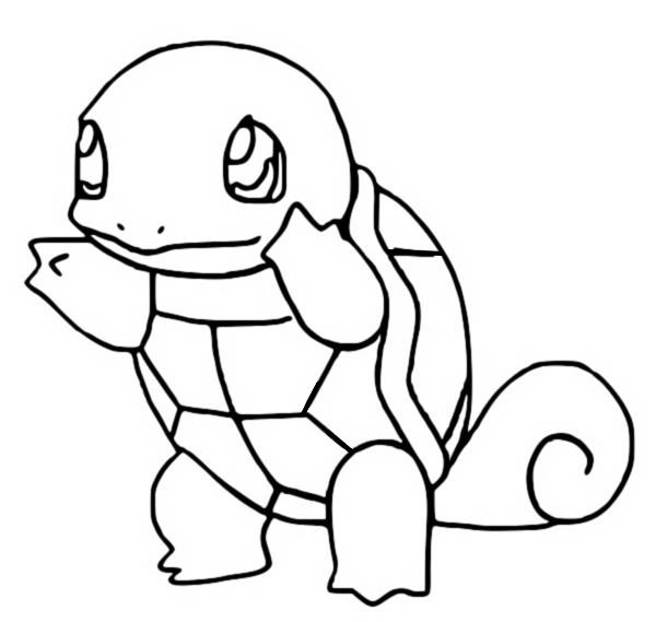 Kolorowanka Squirtle do Druku - Kreatywna Zabawa dla Dzieci i Dorosłych