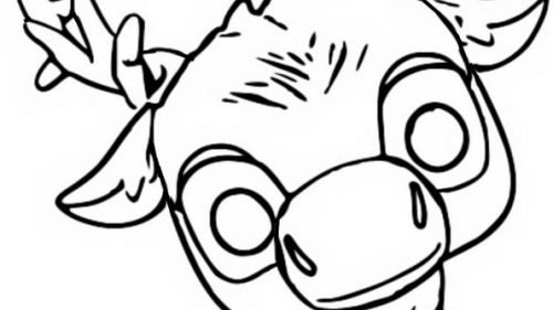 Uroczy Renifer z Krainy Lodu - Kolorowanka do Druku