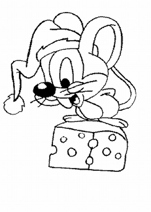 Urocza Kolorowanka z Wesołą Myszką na Kawałku Sera