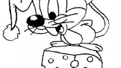 Urocza Kolorowanka z Wesołą Myszką na Kawałku Sera