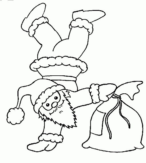 Świąteczna Kolorowanka: Święty Mikołaj w Akcji - Pobierz i Koloruj Online